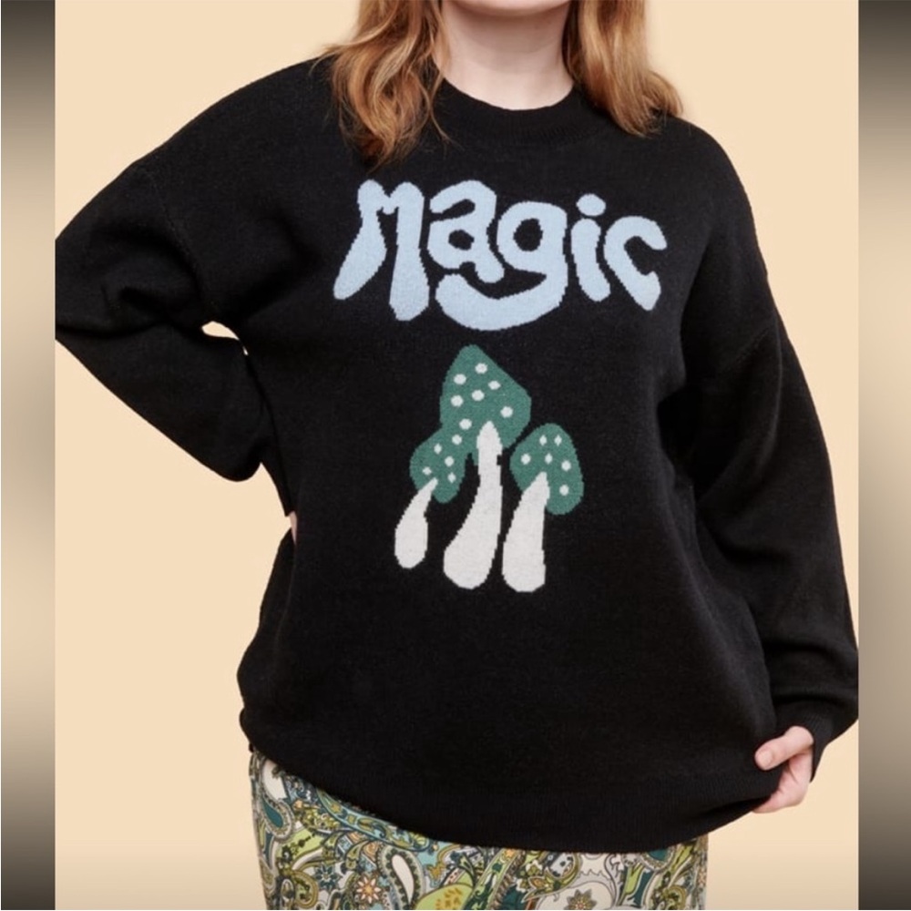 Earthbound Trading‎ Magic Mushroom Sweater Black Xl